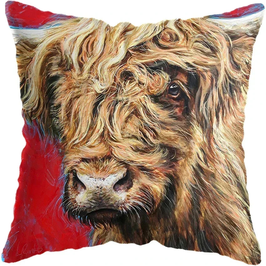 Cushion Cover Highland Cow Range - Multiple Sizes Available