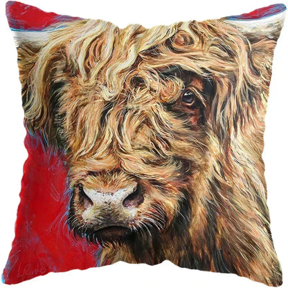 Cushion Cover Highland Cow Range - Multiple Sizes Available