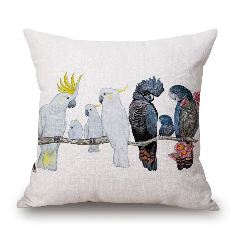 Cushion Cover Australian Bird Range Kookaburra Lorikeet Galah Magpie