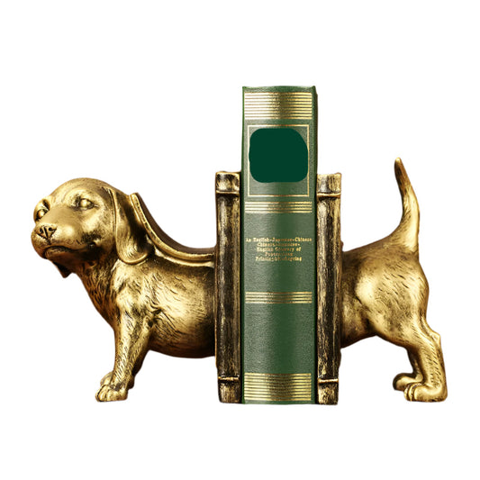 Bookends Dog Gold Vintage