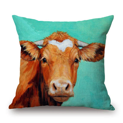 Cow & Cattle Cushion Covers | 45cm Farmhouse Animal Print Range