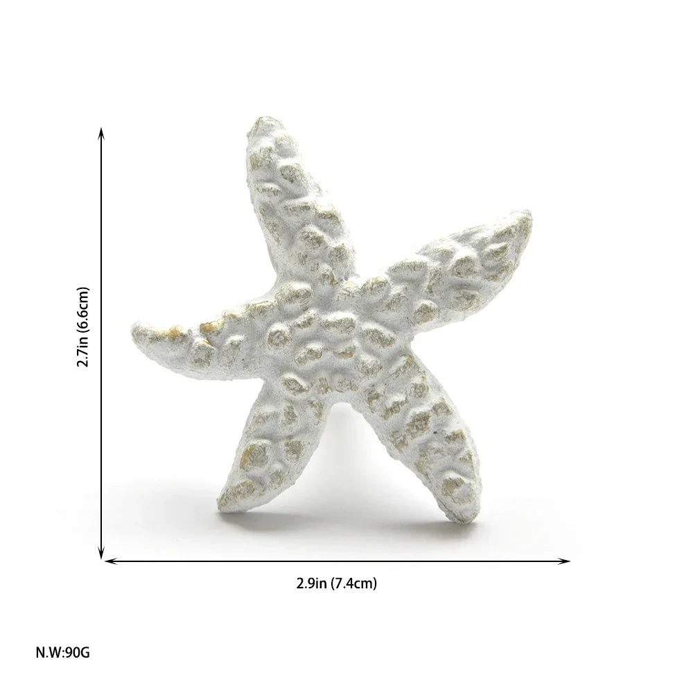 Mediterranean Sea Life Iron Drawer Knobs | Coastal Cabinet Pulls | Seahorse Crab Shell Starfish