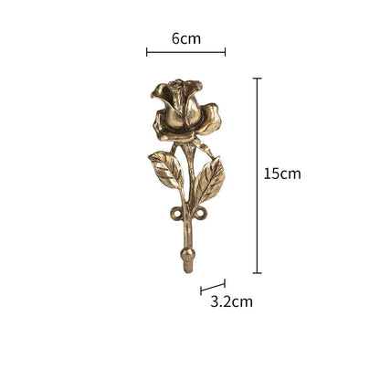 Vintage Rose Metal Wall Hook | Decorative Floral Hook