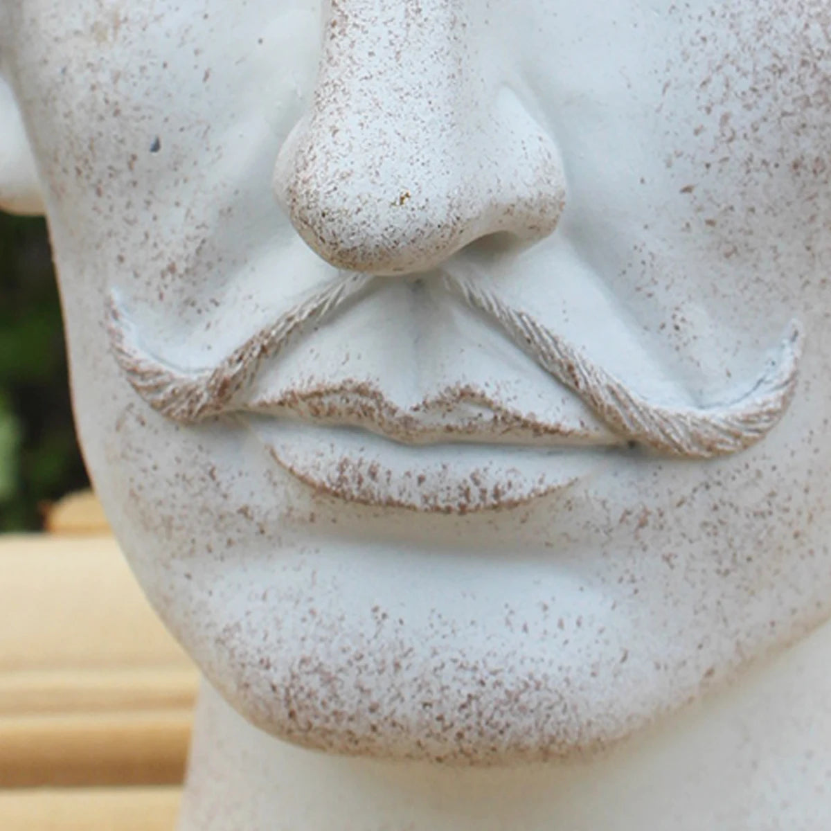 Mr McStache Face Head Planter | Resin Succulent & Air Plant Pot | Boho Home Decor