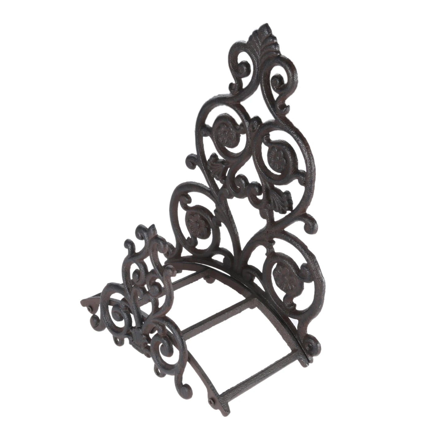 Cast Iron Garden Hose Holder Vintage Victorian Style | Antique Rusty Finish Wall Bracket