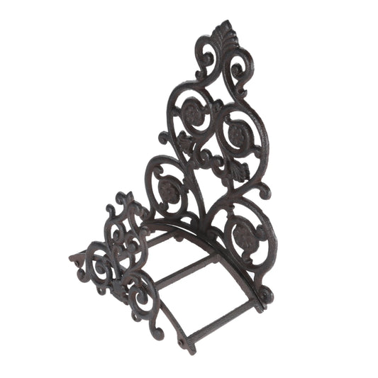 Cast Iron Garden Hose Holder Vintage Victorian Style | Antique Rusty Finish Wall Bracket