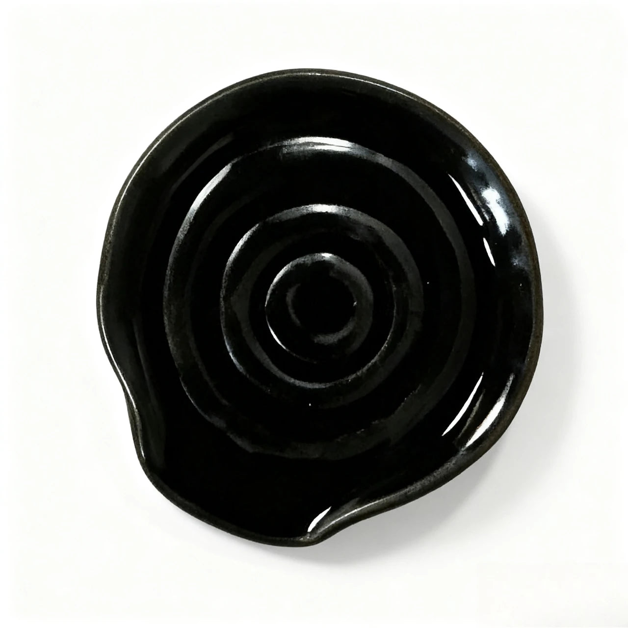 Ceramic Spoon Holder Black White Green Natural