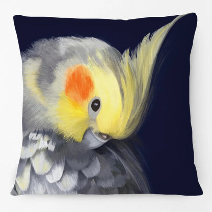 Australian Native Birds Cushion Cover | Cockatoo Cockatiel Lorikeet Finch Art | Linen or Plush | 45x45cm