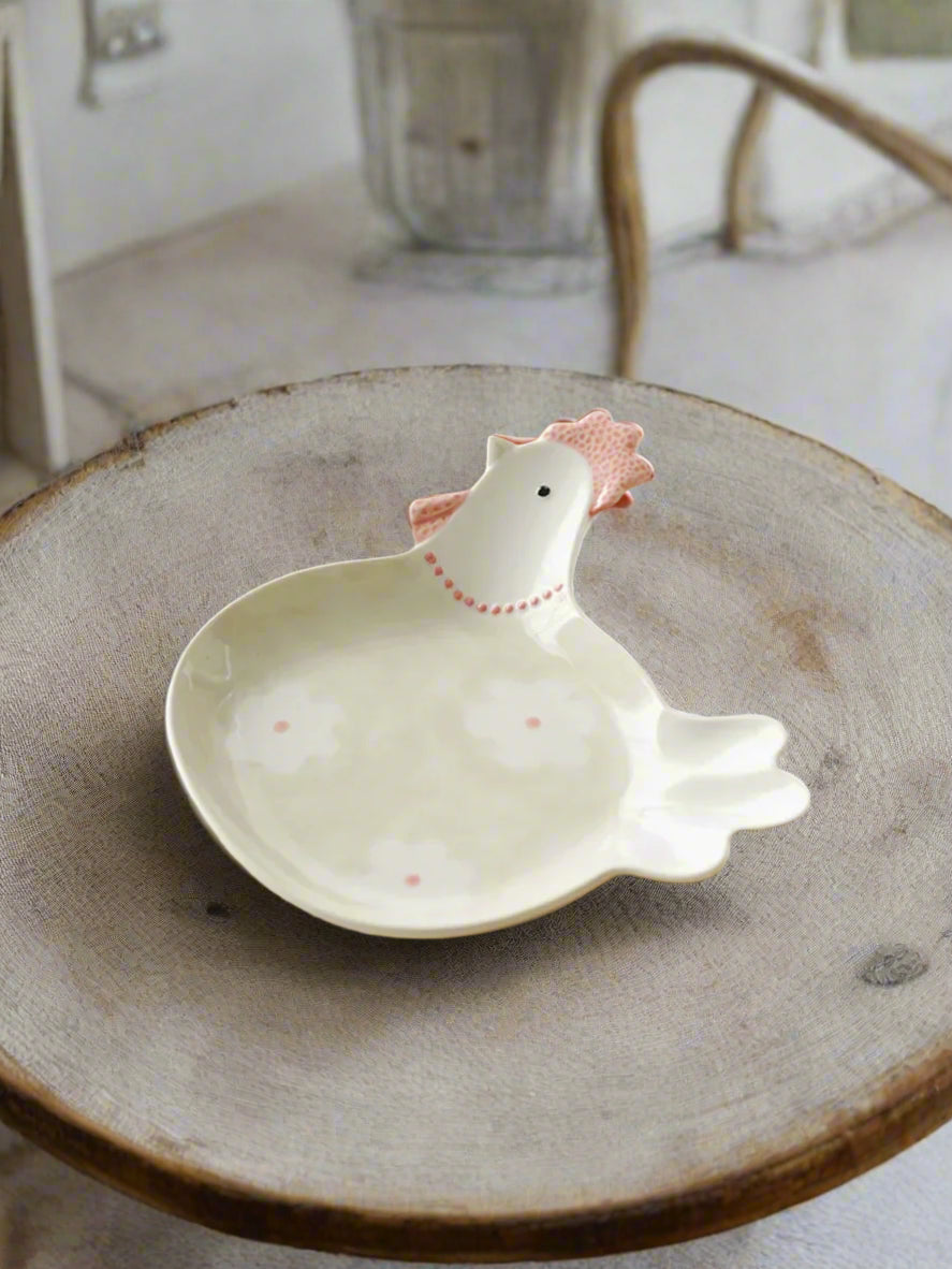 Chicken Bowl Plate Country Ceramic