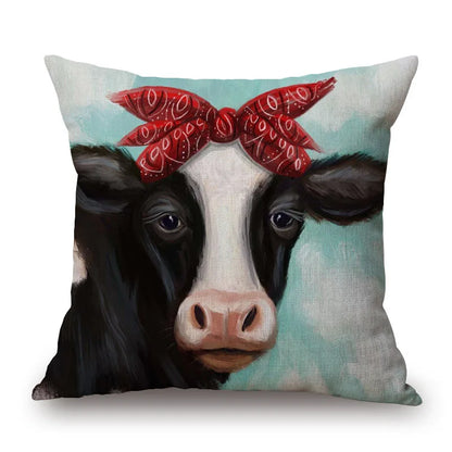 Cow & Cattle Cushion Covers | 45cm Farmhouse Animal Print Range