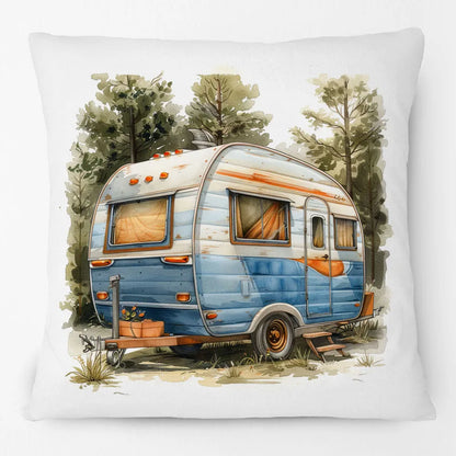 Vintage Floral Truck & Camper Trailer Cushion Cover | 45cm | Farmhouse Boho Gift