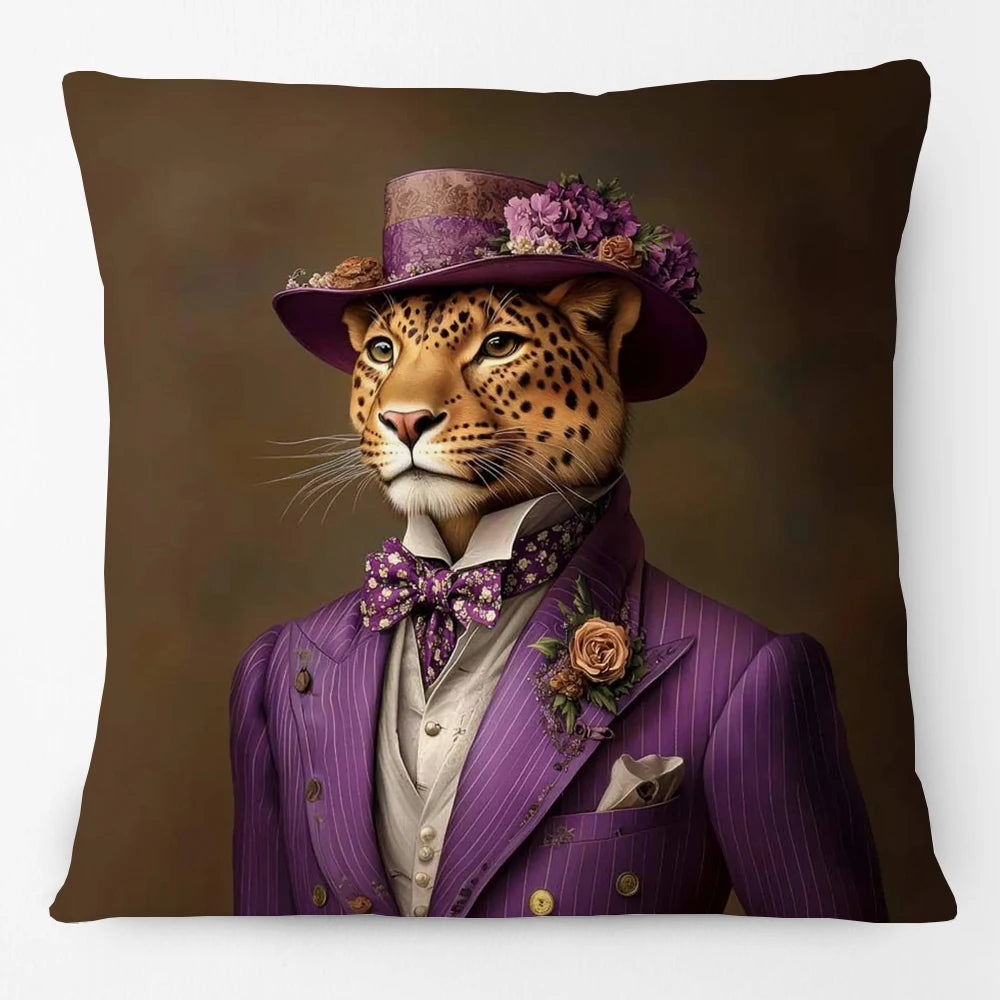 Animal Royalty Cushion Covers 45cm | Regal Animal Portraits & Vintage Style