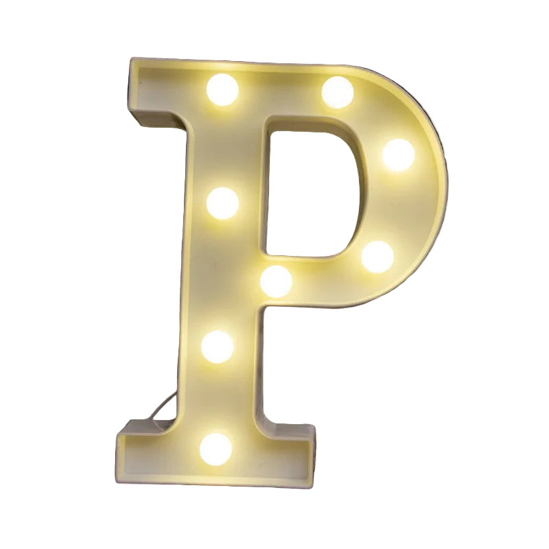 LED Light Alphabet Letter Number Decor