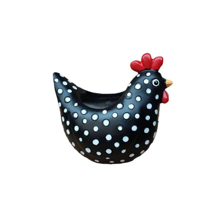Polka Dot Chicken Planter | Resin Hen Succulent Pot | Farmhouse Garden Decor