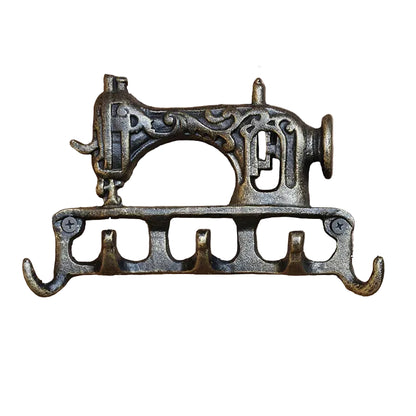 Vintage Sewing Machine Wall Hook | Retro Cast Iron Key & Hat Hooks