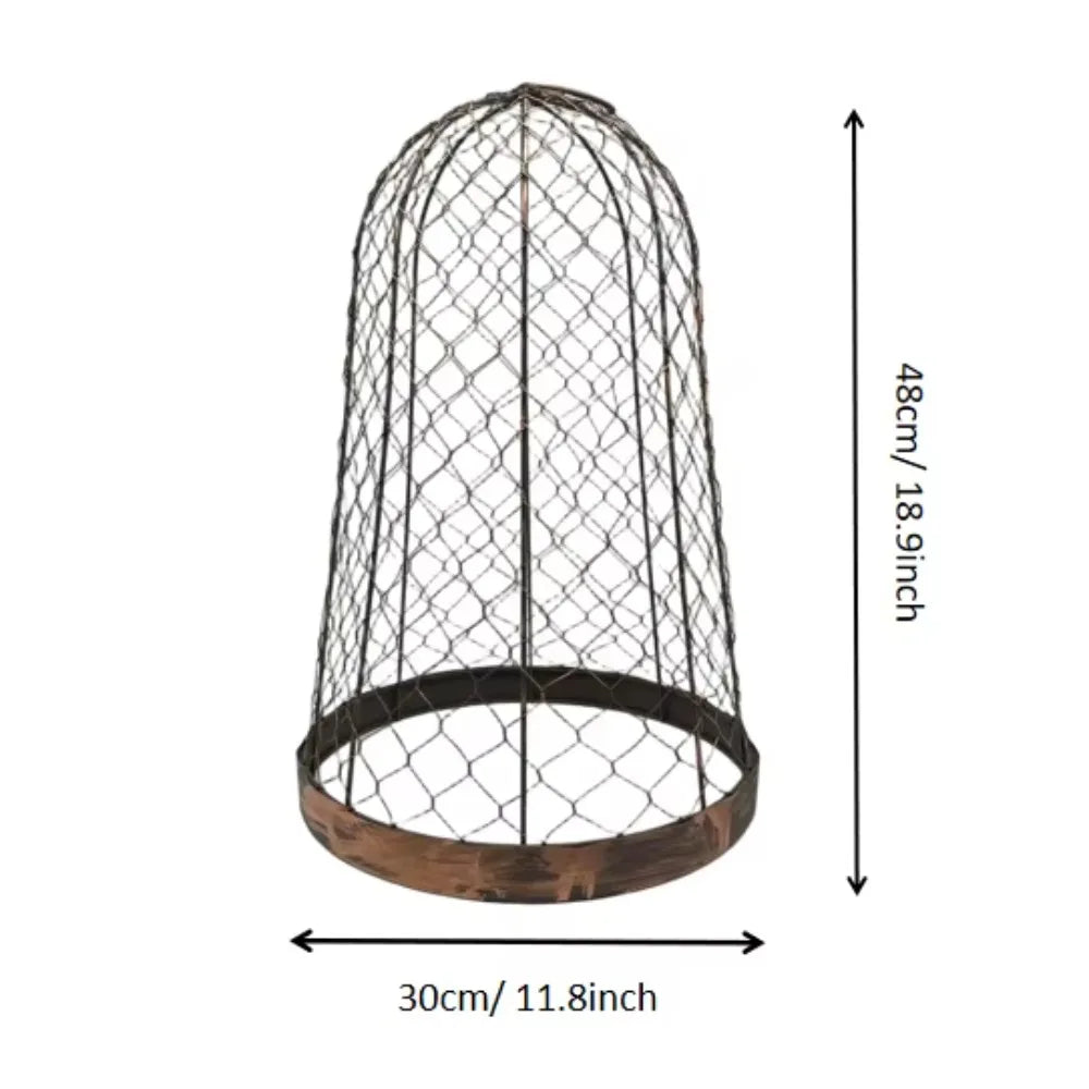 Metal Garden Cloche Rustic Bell Dome | 30cm x 48cm Plant Protection