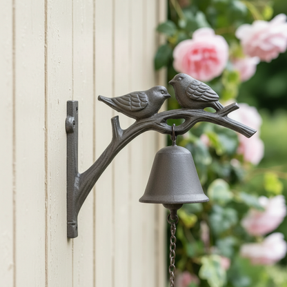 Cast Iron Doorbell Bird Pair - Vintage Door Bell Coastal Farmhouse