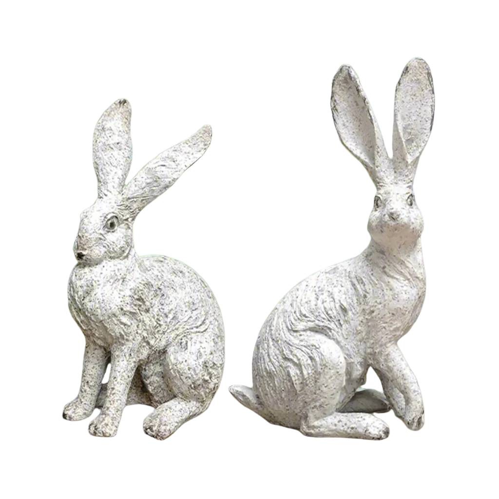 Rabbit Decoration White Home Garden Decor