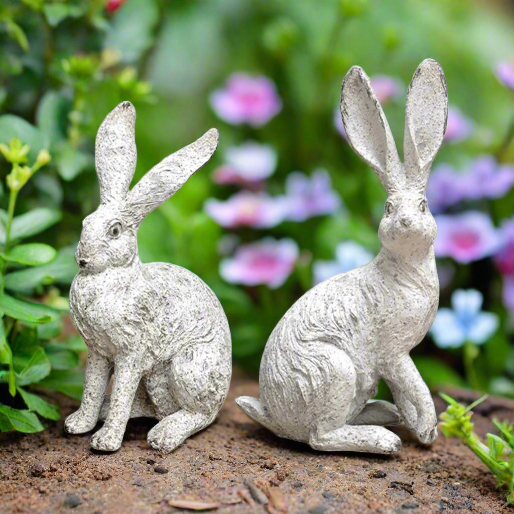 Rabbit Decoration White Home Garden Decor