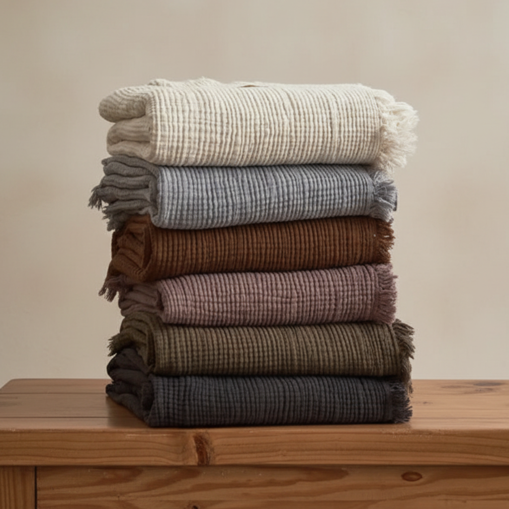 100% Cotton Muslin Blanket | Soft Throw & Bed Blanket Australia
