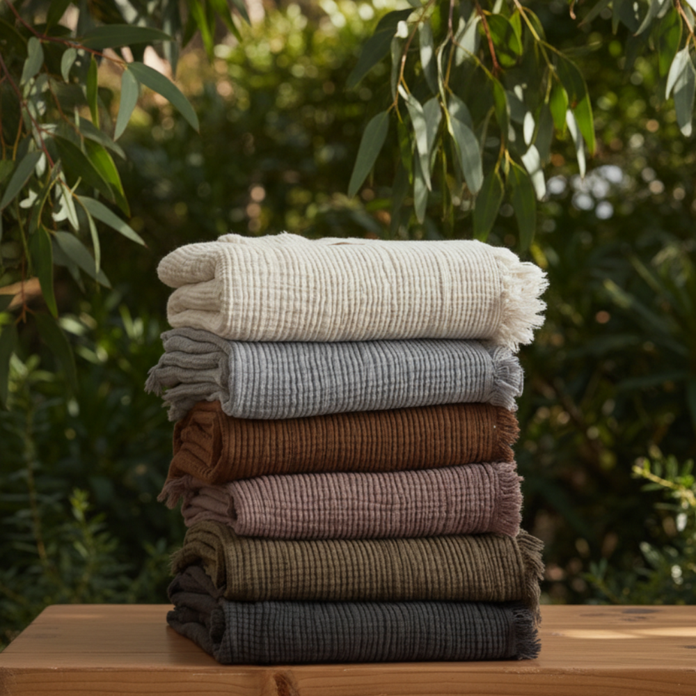 100% Cotton Muslin Blanket | Soft Throw & Bed Blanket Australia