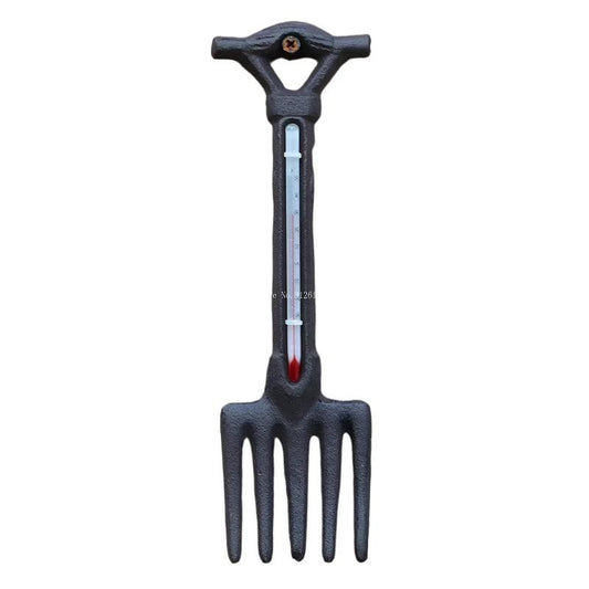 Thermometer Cast Iron Wall Decoration Fork