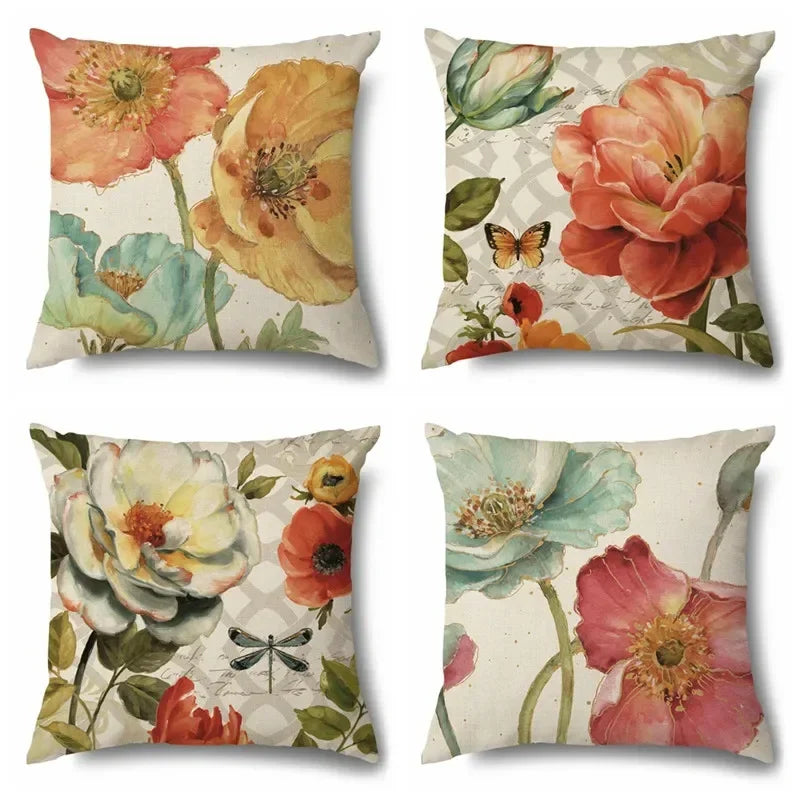 Cushion Cover Floral Rose Flower Butterfly Range