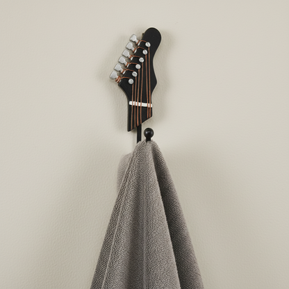Guitar Decorative Wall Hook Set of 3 Resin Music Decor - 19cm