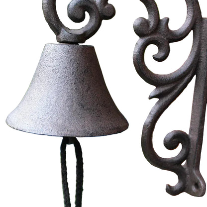 Doorbell Cast Iron Vintage Scroll Garden Elegance - 21.2x17.2cm