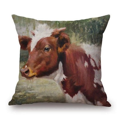 Cow & Cattle Cushion Covers | 45cm Farmhouse Animal Print Range