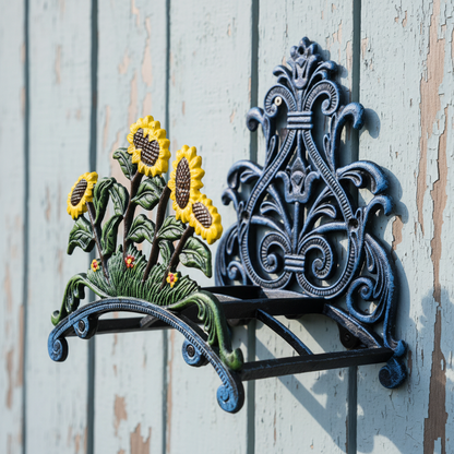 Cast Iron Sunflower Hose Wall Holder | Happy Garden Decor Australia