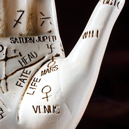 Palmistry Hand Figurine — Resin Zodiac Palm Reading Statue | Mystical Home Decor