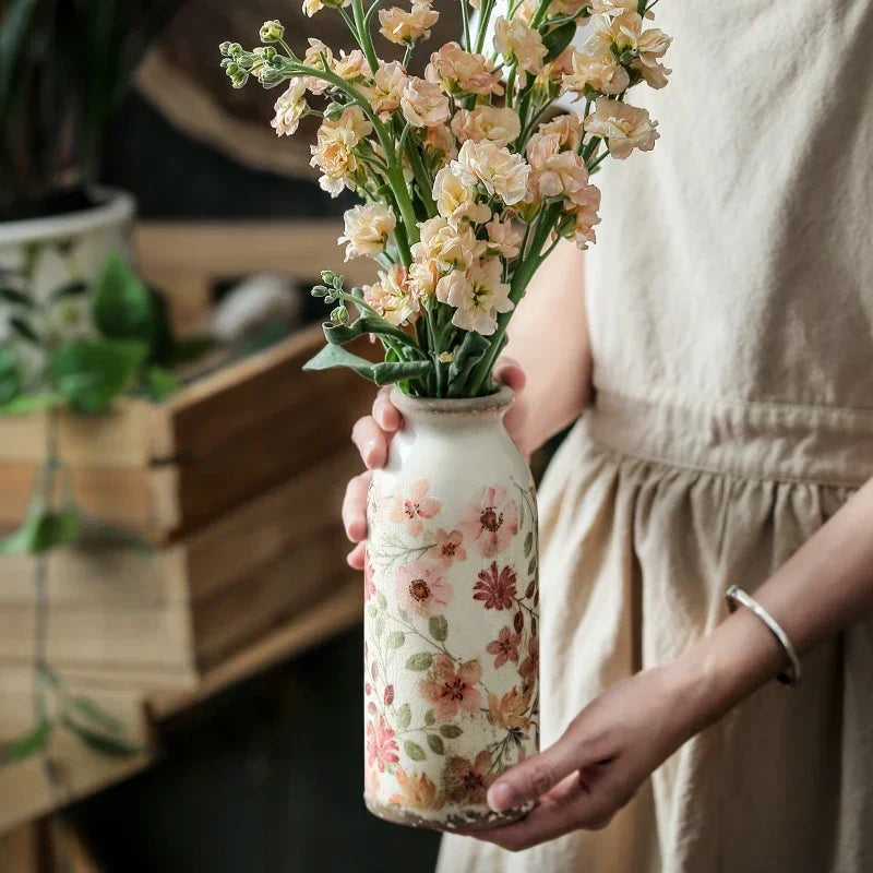 Vase Floral Rose Cottage