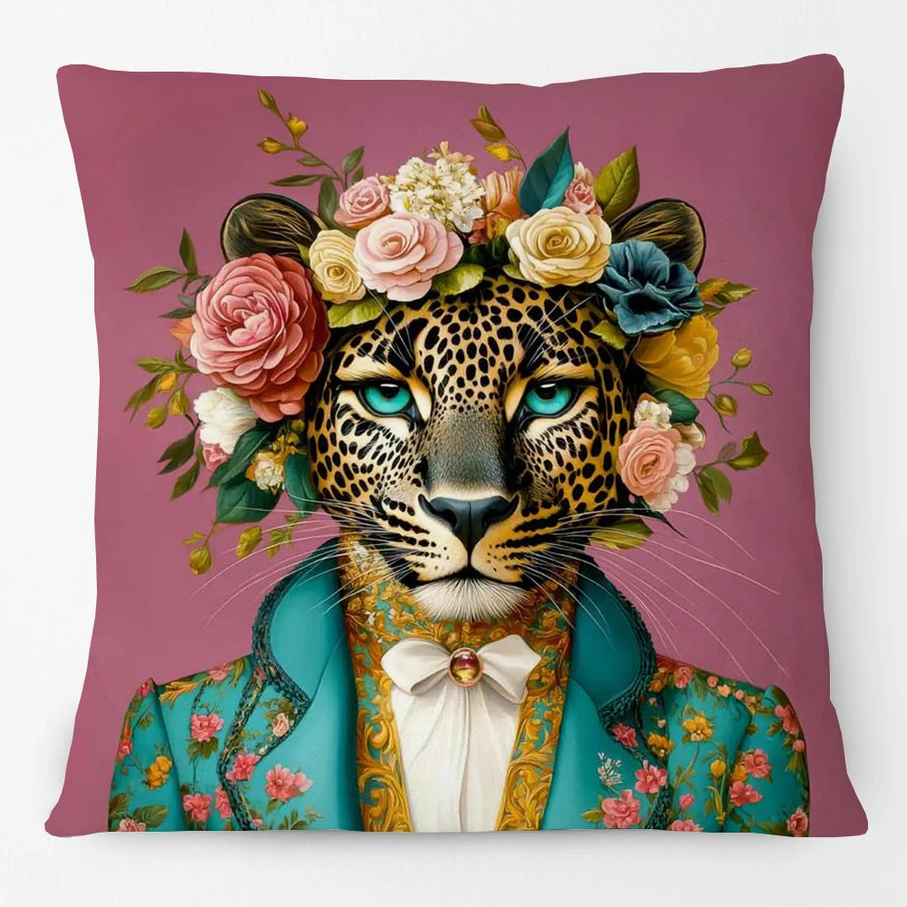 Animal Royalty Cushion Covers 45cm | Regal Animal Portraits & Vintage Style
