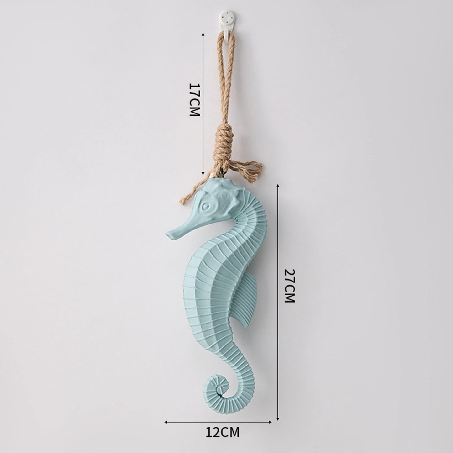 Seahorse Wooden Wall Hanging 27cm - Coastal Beach Decor