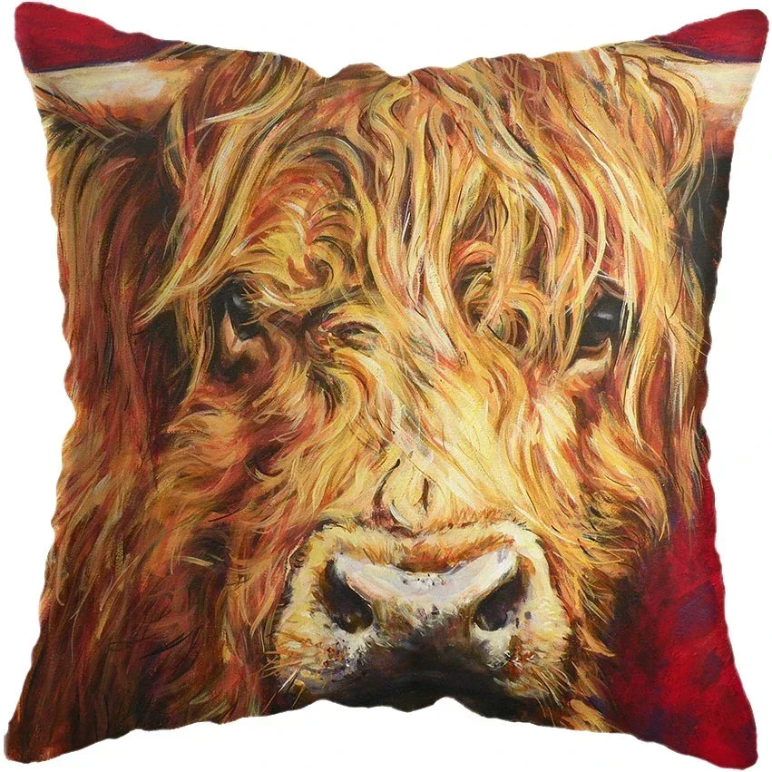 Cushion Cover Highland Cow Range - Multiple Sizes Available