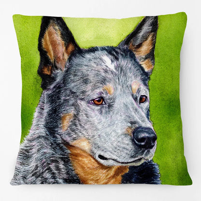 Australian Cattle Dog & Kelpie Red Heeler Cushion Cover | 45cm | Linen or Plush | Dog Lover Gift