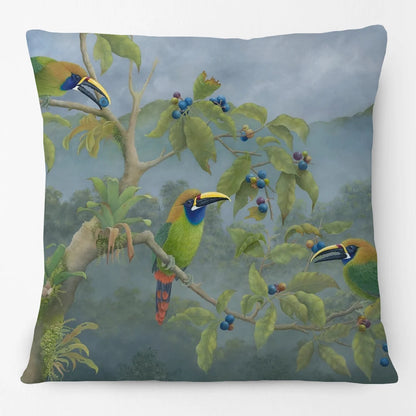 Australian Bird Art Cushion Covers | Lorikeet Kingfisher Toucan Seagull | Sofa Throw Pillow Cover