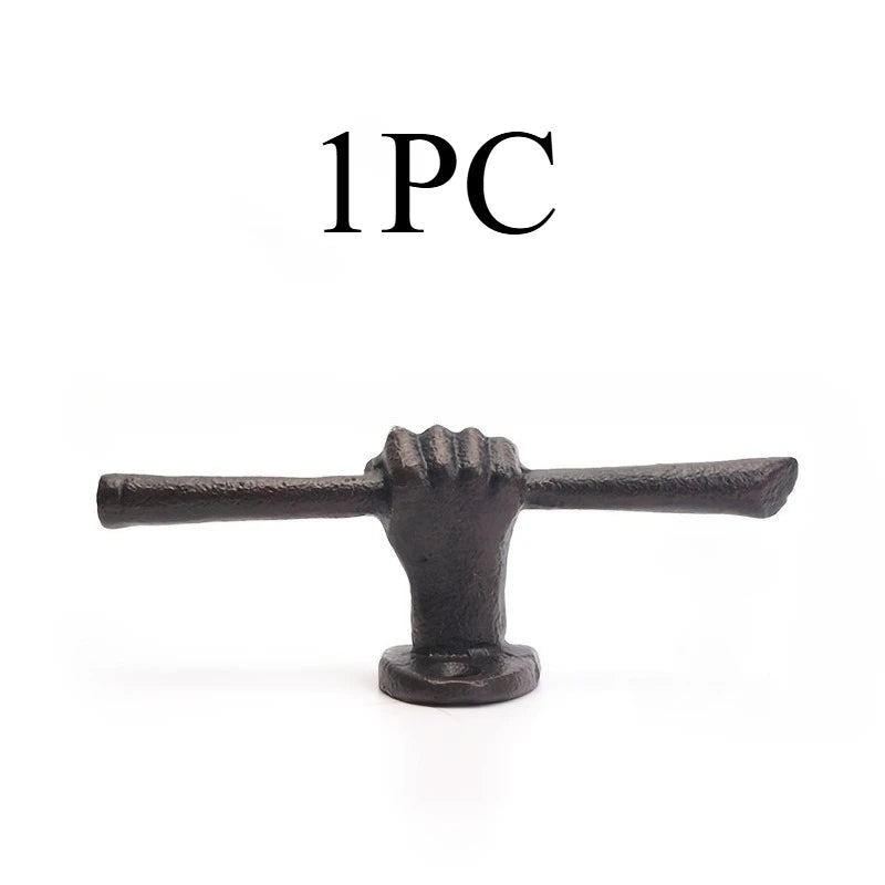 Rustic Hand Retro Cast Iron Wall Hook | Unique Vintage Hanger