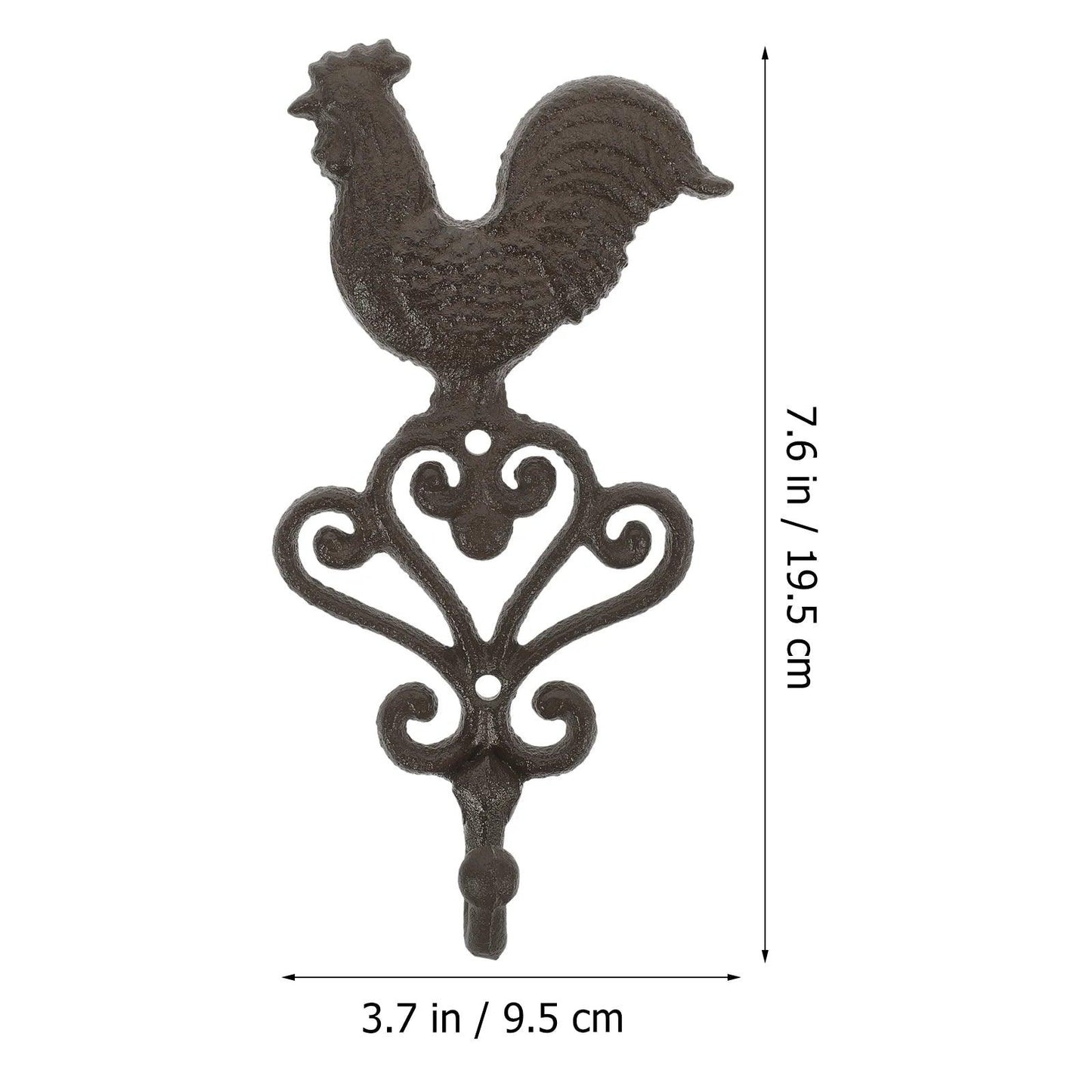 Hook Rooster Cast Iron Farmhouse