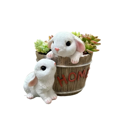 Rabbit Planter Pot Flower Garden