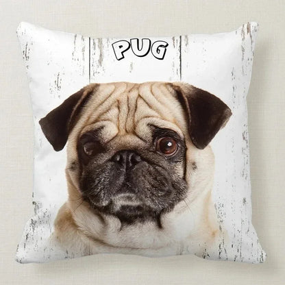 Cushion Cover Dog Breeds | 26 Breeds Polyester Cotton Sofa Pillow Case