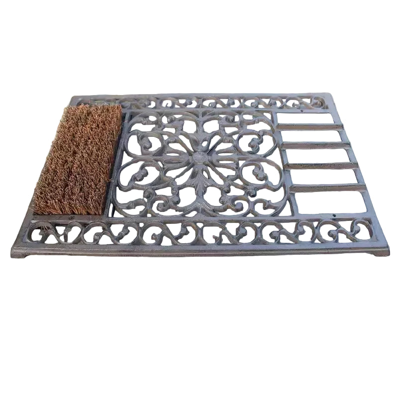 Cast Iron Doormat Boot Scraper 58cm - Heavy Duty Vintage