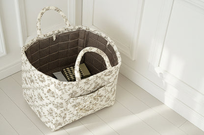 Fabric Storage Basket with Handles - Laundry Hamper
