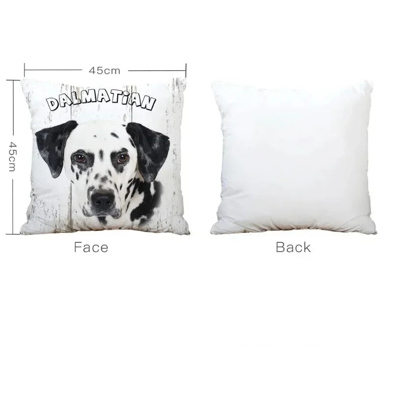 Cushion Cover Dog Breeds | 26 Breeds Polyester Cotton Sofa Pillow Case