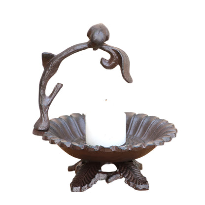 Bird Feeder or Candle Holder Cast Iron