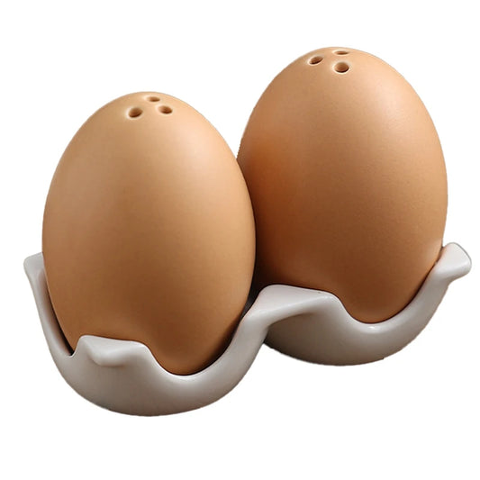 Salt Pepper Shaker Egg with Holder