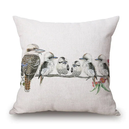 Cushion Cover Australian Bird Range Kookaburra Lorikeet Galah Magpie