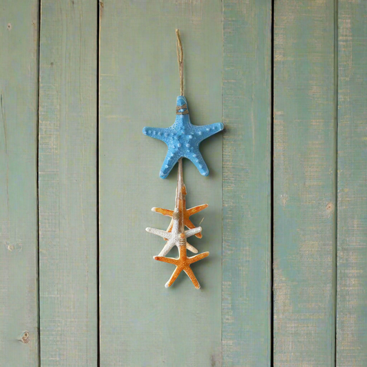 Hanging Wooden Starfish Coastal Beach House Decoration