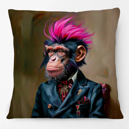 Fashion Animal Portrait Cushion Covers | Poodle Dog Pug Cat Fox Monkey Duck Elephant Throw Pillow Cases